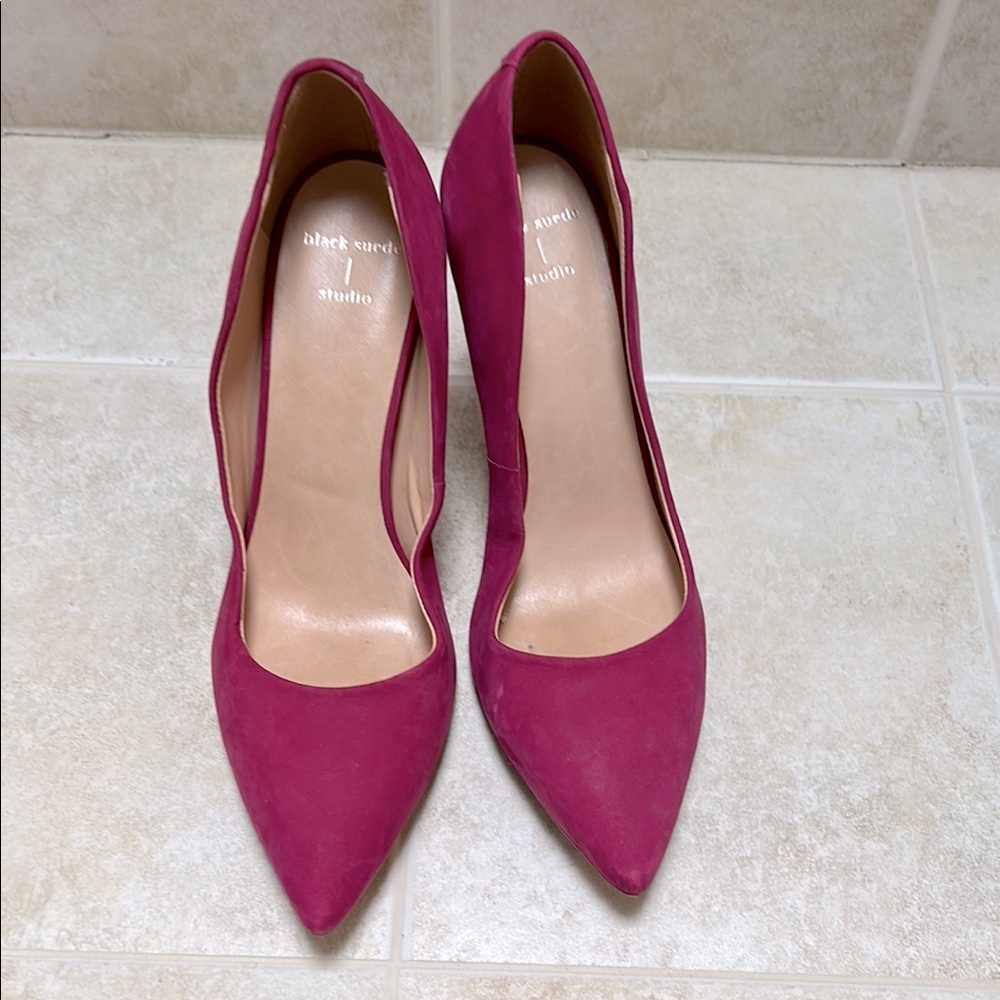 BLACK SUEDE STUDIO Women's Pink Suede Heels - Picture 1 of 8